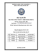 Xây dựng hệ thống thông tin quản lý khu nhà trọ | Môn Phân tích và thiết kế hệ thống - Đại học Công Nghệ Đông Á