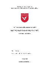 TIỂU LUẬN KHỞI NGHIỆP - DỰ ÁN GIẶT ỦI THƠM LAUNDRY K27PR27 | Đại học Văn Lang