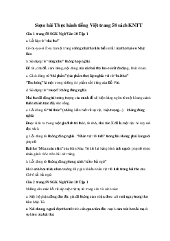 Soạn bài Thực hành tiếng Việt trang 58 sách KNTT