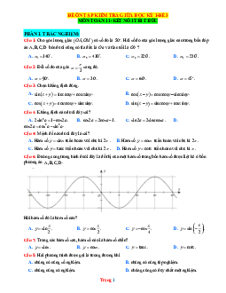 Đề thi giữa HK 1 Toán 11 Kết nối tri thức - Đề 3 (có đáp án)
