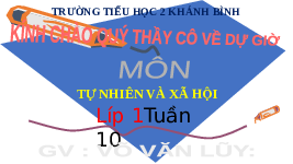 Giáo án điện tử Tự nhiên và xã hội 1 bài 10 Chân trời sáng tạo : Ôn tập chủ đề Trường học
