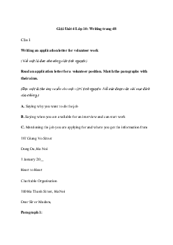 Tiếng Anh 10 Unit 4: Writing - Kết Nối Trí Thức