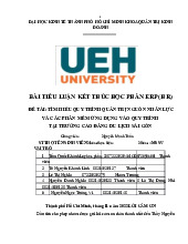 Bài tiểu luận đề tài tìm hiểu quy trình quản trị nguồn nhân lực và các phần mềm ứng dụng vào quy trình
