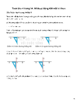 Toán lớp 4   Bài 28: Thực hành vẽ hai đường thẳng vuông góc Kết nối tri thức