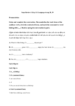 Giải Tiếng Anh 11 Review 1: Language
