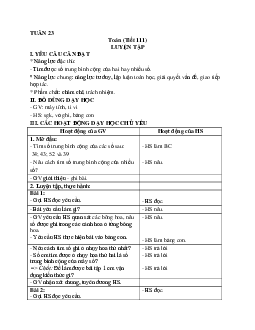 Giáo án Toán lớp 4 Tuần 23 | Kết nối tri thức