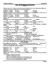Bài tập ôn tập Unit 7. Environmental protection môn Tiếng Anh lớp 8 - Global Success