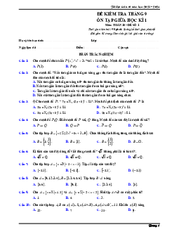 TOP 04 đề ôn tập kiểm tra giữa học kì 1 môn Toán 10 năm học 2023 – 2024