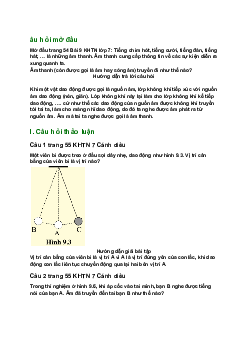 Giải SGK Khoa học tự nhiên 7 Bài 10: Biên độ, tần số, độ cao và độ to của âm| Cánh diều
