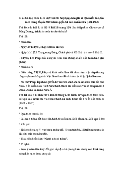 Giải bài tập SGK Lịch sử 9 bài 28