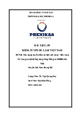Tiểu luận về Điểm và Tuyến Du Lịch Việt Nam (Môn Điểm, Tuyến DL). Môn Tổng quan du lịch | Đại học Trường Đại học Phenika.