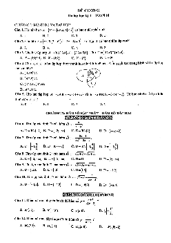 Đề cương ôn tập HK1 Toán 10 năm 2018 – 2019 trường THPT Việt Nam – Ba Lan – Hà Nội