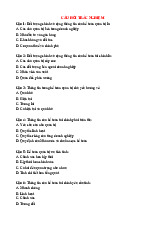 Trắc nghiệm Kinh tế quốc tế | Đại học Tây Đô