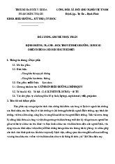 Đề cương chi tiết điều dưỡng | Đại học Y khoa Phạm Ngọc Thạch