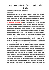 BẢN THAM LUẬN VỀ CÔNG TÁC PHÁT TRIỂN ĐẢNG | Trường đại học Hải Phòng