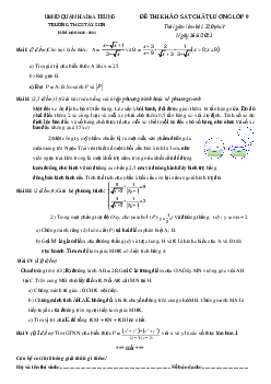 Đề khảo sát chất lượng Toán 9 năm 2020 – 2021 trường THCS Tây Sơn – Hà Nội