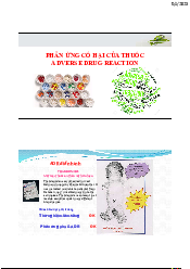 Phản ứng có hại của thuốc - Tai Mũi Họng | Học viện Quân Y