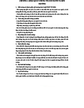 Tóm tắt kiến thức môn Con người và Môi trường - Mã học phần CNMV