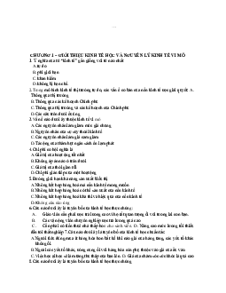 Bài tập Kinh tế vi mô | Kinh Tế Vi Mô | Trường Đại học Thủy Lợi