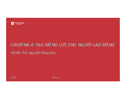 Chương 4: Tạo động lực cho người lao động môn Kinh tế vĩ mô | Đại học Văn Lang