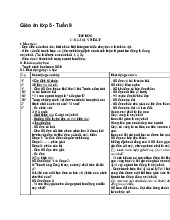 Giáo án lớp 5 - Tuần 9