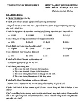 Đề kiểm tra Toán 6 đầu năm 2025 – 2026 trường THCS Lý Thường Kiệt – TP HCM