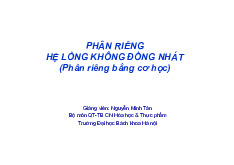 Phân riêng hệ lỏng không đồng nhất | Bài giảng môn quá trình thiết bị | Đại học Bách khoa hà nội