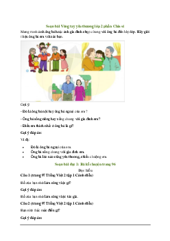 Soạn bài Vòng tay yêu thương (trang 96) Tiếng việt 2 Sách Cánh diều