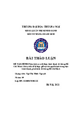 Phân tích cơ sở lý luận hình thành tư tưởng Hồ Chí Minh | Bài thảo luận Tư tưởng Hồ Chí Minh