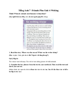Tiếng Anh 7 Friends Plus Unit 4 Writing