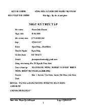 Nhật ký thực tập | Học viện Tài chính