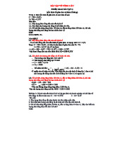 KTVM Bài Giải Bài Tập Tổng Cầu (Kinh Tế Vi Mô)