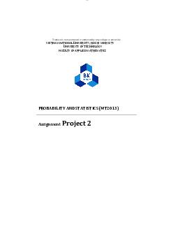 Báo cáo bài tập lớn môn Xác suất thống kê "Stats Project 2" nội dung bằng tiếng Anh