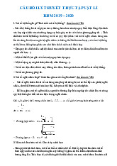 Câu hỏi thực tập Vật Lý Răng hàm mặt | Đại học Y Dược Thành phố Hồ Chí Minh