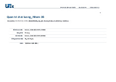 Đề ôn thi giữa kì Môn Nhập môn quản trị chất lượng | Đại học Sư phạm Kỹ thuật Thành phố Hồ Chí Minh