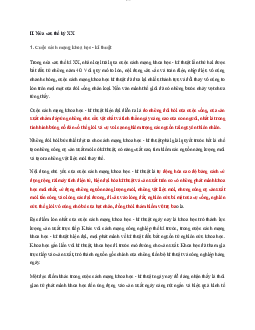 Thành tựu văn minh nửa sau thế kỉ XX  | Đại học Sư Phạm Hà Nội