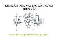 Kim đâm qua vải tảo lỗ thủng trên vải | Bài giảng môn Công nghệ gia công sản phẩm may | Đại học Bách khoa hà nội