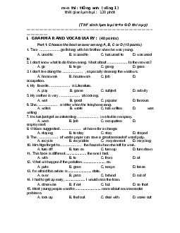 Đề thi chọn học sinh giỏi Tiếng Anh 9 cấp tỉnh năm học 2011-2012 (có đáp án )