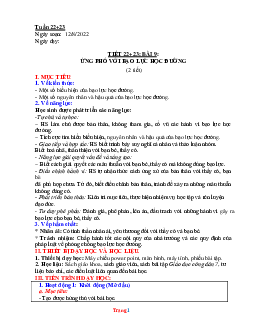 Giáo án GDCD 7 cánh diều bài 9: Ứng phó với bạo lực học đường