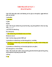 Tổng hợp câu trắc nghiệm qui định quản trị logistics (kỳ 1) | Môn Quản trị Logistics 1 - Đại học Sư phạm Kỹ thuật Thành phố Hồ Chí Minh