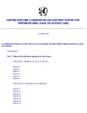 United Nations convention on contracts for the international sale of goods (1980)