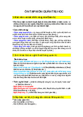 Ôn tập Môn Quản trị học | Đại học Kinh tế và Quản trị kinh doanh, Đại học Thái Nguyên