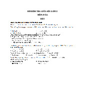 Đề thi giữa kì 1 Hóa 12 Cánh diều - Đề 5