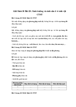 Giải Sinh 10 Bài 25: Sinh trưởng và sinh sản ở vi sinh vật | Chân trời sáng tạo