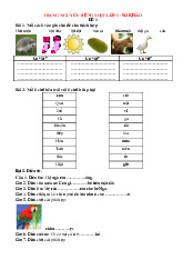 Đề thi Trạng Nguyên Tiếng việt Lớp 1 năm học 2024 - 2025 - Vòng 5 (Sơ khảo)