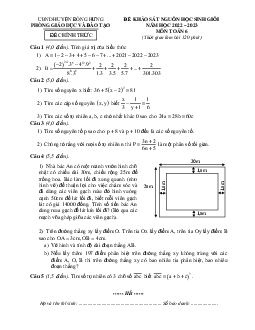Đề học sinh giỏi Toán 6 năm 2022 – 2023 phòng GD&ĐT Đông Hưng – Thái Bình