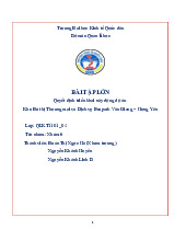 Quyết định triển khai xây dựng dự án Khu Đô thị Thương mại và Dịch vụ Ecopark Văn Giang – Hưng Yên | Bài tập lớn môn Quản lý học