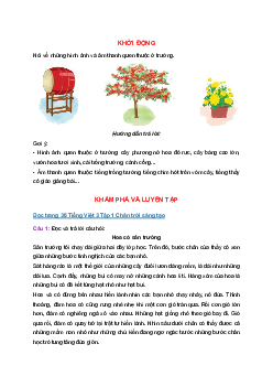 Tiếng Việt 3 trang 36, 37, 38, 39 Bài 4: Hoa cỏ sân trường | Chân trời sáng tạo