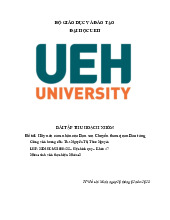 Bài tập thu hoạch nhóm | Môn tư tưởng Hồ Chí Minh