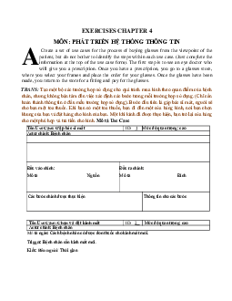 Bài tập chương số 4 môn Phát triển hệ thống thông tin bằng tiếng Anh và có dịch tiếng Việt